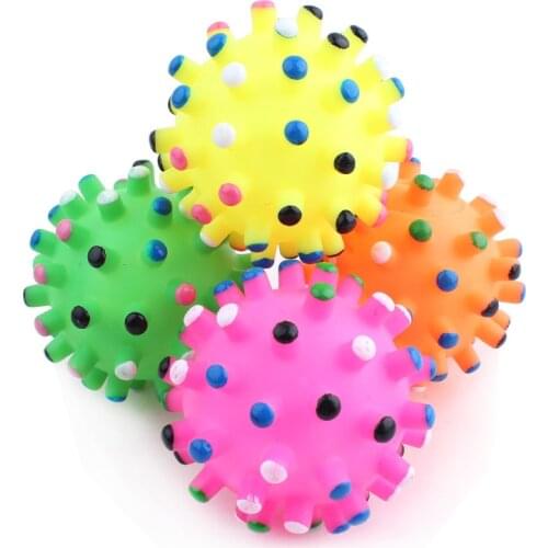 Funny Ball Soft Squeaky Pet Cat Dog Ball Toys for Small Dogs Rubber Chew Puppy Fidget Stuff Dogs Toys Pets Training Accessories