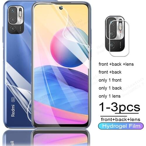 Front back hydrogel film for redmi note 10 5g 6.5'' 2021 phone screen protector for xiaomi redmi note 10T 5G protect film glass