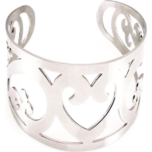 Minosilver stainless steel openwork bracelet for women the ideal add-on you can wear with jeans or party suit