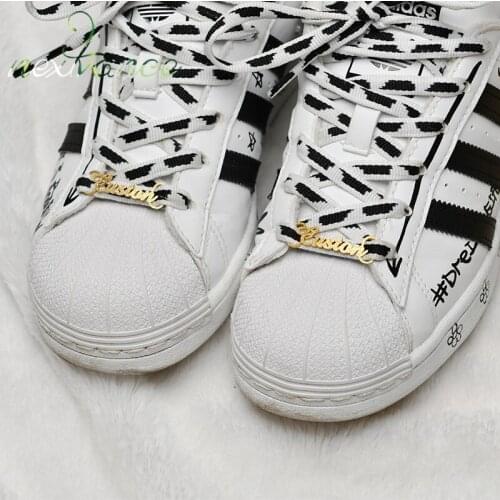 Nextvance Gold Custom Name Shoe Buckles Stainless Steel Shoelace Buckle Shoe Decoration Charm Sneaker Accessories Jewelry