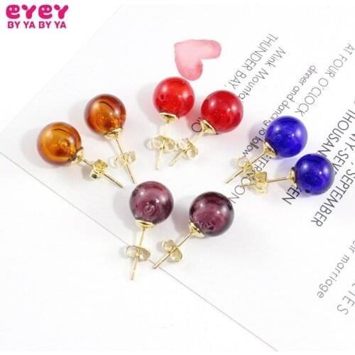 1Pair 10MM Perfume ball earring Essential oil diffuser ball gold earrings for women