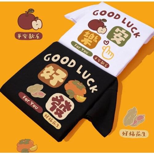 100% Cotton Summer Harajuku Fashion T-shirt Kawaii Fruits Pattern Women Casual Tees Ullzang Hip Hop Loose Oversized T shirt Tops