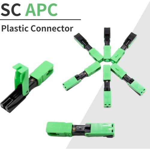 100PCS/Box FTTH SC APC Optical Fiber Cable Quick Connector Fast Cold Connection Adapter 0.3dB for CATV Network Free Shipping