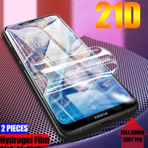 21D TPU Hydrogel Film For Nokia 7.1 6.1 5.1 3.1 7.2 7 Plus 8.1 5.3 Full Cover Protective Film TPU Screen Protector 5.3 Not Glass