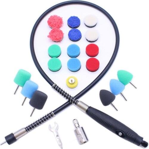 22 PCS Car Detail Polishing Foam Pads Sponge Disc Set Polishing Set Car Door Handle Strips Small Areas Detail Mini Polisher