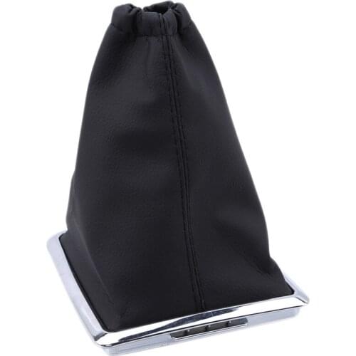 Black Universal Car Gear Head Dust Cover PU Leather Gear Shift Knob Boot Protector Car Vehicle Accessories