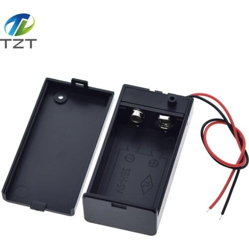 9V Battery Holder Box Case with Wire Lead ON/OFF Switch Cover Case DEC22 DIY
