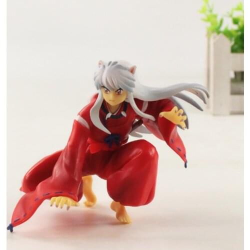 9cm Inuyasha Anime Figure Inuyasha Noodle Stopper Figure Sengoku Otogi Zoshi Inuyasha Action Figure Collectible Model Doll Toys
