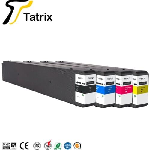 Tatrix T02Q1 T02Q2 T02Q3 T02Q4 Premium Compatible Color Inkjet Ink Cartridge for Epson WorkForce Enterprise WF-C20600 Printer