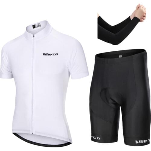 Cycling Jersey Set White Pure Men Shorts Set Bicycle Team Racing Uniform Clothing 2021 MTB Bike Suit Acessórios Para Bicicletas