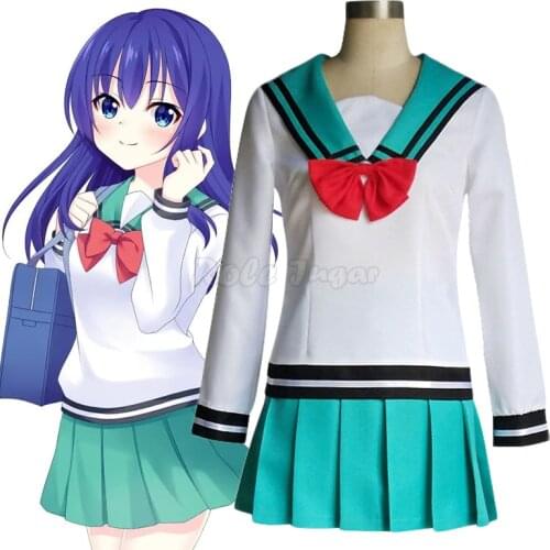 The Disastrous Life of Saiki K Teruhashi Kokomi /Saiki Kusuo School Uniform Japan Anime Halloween Party Cosplay Costume C75M227