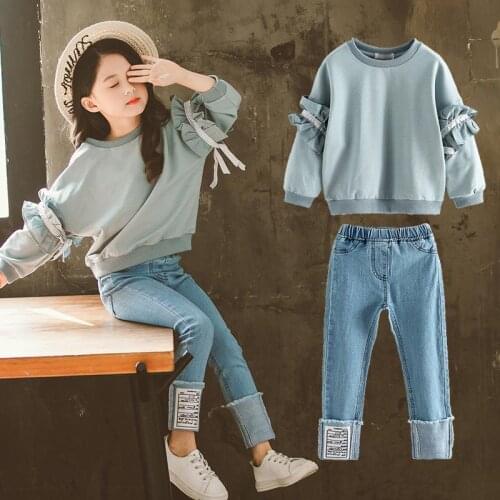 Girl Clothes Boutique Fashion Children Clothes Set Autumn Teen Girls Clothing Designer Kinder Kleding Kids Clothing AC50TZ