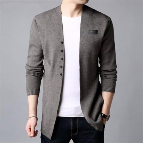 2020 Autumn Cardigan Men Casual Knitted Cotton Wool Sweater Men Clothes Winter New Mens Sweaters and Cardigans Coat