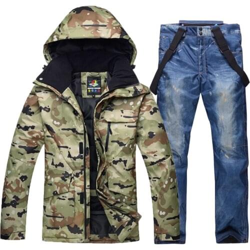 Snowboarding sets Jackets Pants Men Ski suit Very Warm Windproof Waterproof Snow Jacket outdoor Winter Clothes