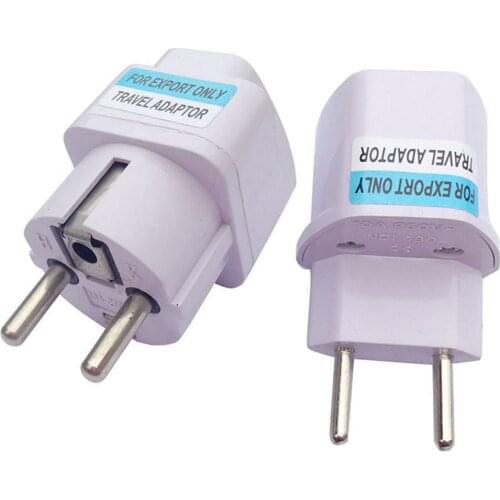 1 Pair) Schuko + Europlug Electrical Plug Adapter Change World Plug AC250V 10A
