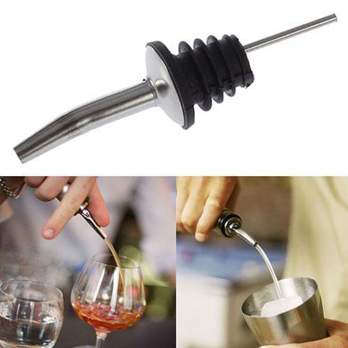 Stainless Steel Liquor Spirit Pourer Flow Wine Bottle Pour Spout Stopper Barware Perfect for pubs and clubs as well as home bars