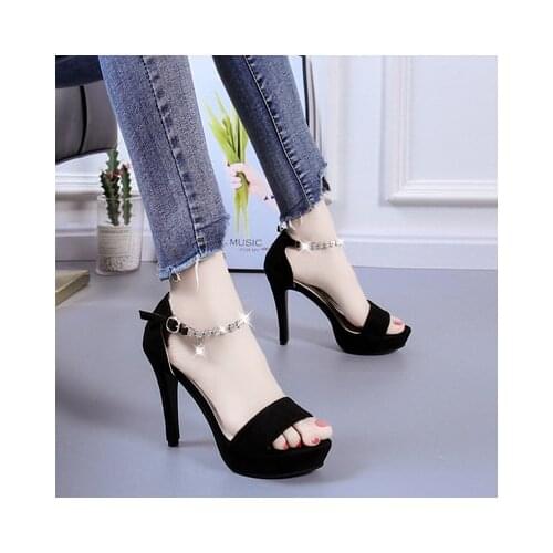 Shoes Women Sandals 2021 Women Shoes Block Heels Women Suede Buckle Party Sandalias Sexy Classic Sandals Ladies Shoes