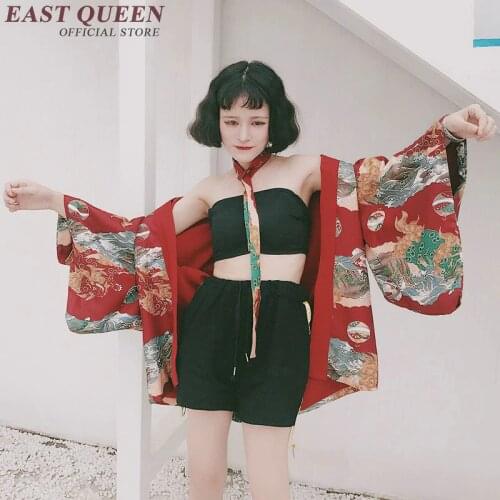 Vintage floral kimono cardigan traditional japanese kimono style dress casual loose summer cardigan free size AA2385 YQ