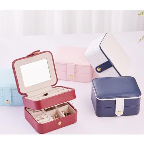 VoltaBox 2021 New Creative Small Jewelry Box Multi Layer Portable Travel Jewelry Box Earrings Necklace Storage Box