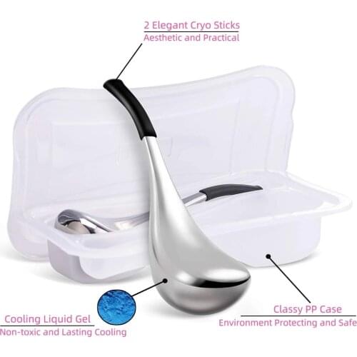 2PCS Ice Globes Facial Skin Care Tools For Women Face Eyes Stainless Steel Face Beauty Cryo Sticks Cooling Massage Spa Gloes