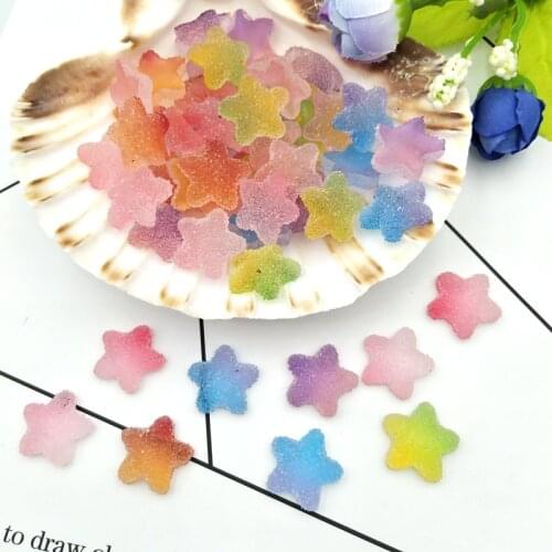 20Pcs/lot Simulation Resin Soft star candy Flat Back Resin Cabochon Fake Food DIY Embellishments Scrapbooking