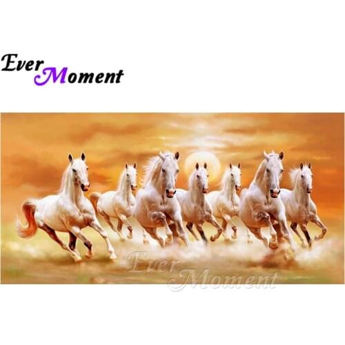 Ever Moment Diamond Painting Running Horse Group Picture Of Rhinestone 5D DIY Decoration Diamond Embroidery Full Square ASF1775