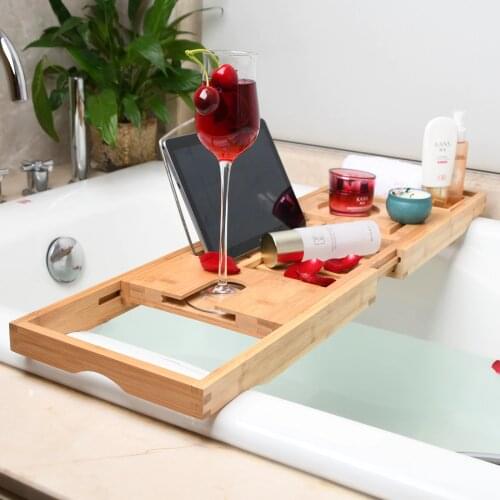Bamboo Bathtub Tray Caddy with Book Holder,Bath Tray for Tub,Bathtub Caddy Tray,Bathtub Shelf for Laptop, Reading, Tablet