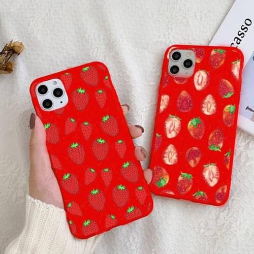 Fruit Strawberry Phone Case For IPhone 12 Mini 12 PRO Max 11 Pro XS MAX 8 7 6 6S Plus X XR Cover
