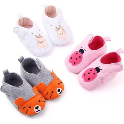 New Cartoon Baby Shoes Cute Newborn Boys Girls First Walkers Soft Sole Non-slip Infants Crib Shoes Footwear