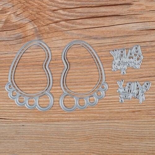Baby Foot Metal Cutting Dies for Scrapbooking Album Paper DIY Card Decoration Embossing New Dies Cut