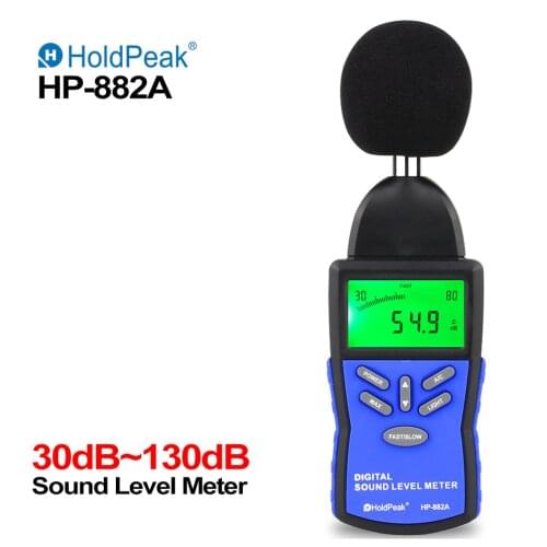 HoldPeak Sound Level Meter Digital Sound Level Meter Sonometros Noise Audio Level Meter 30-130dB Decibels Mini Sound Meter