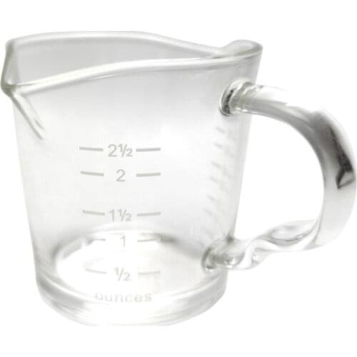 Double Wall Insulated Coffee Mug Espresso Latte Measuring Glass Cup Shot Glasses With 2 Spouts Clear Tea Cup Dishwasher Safe