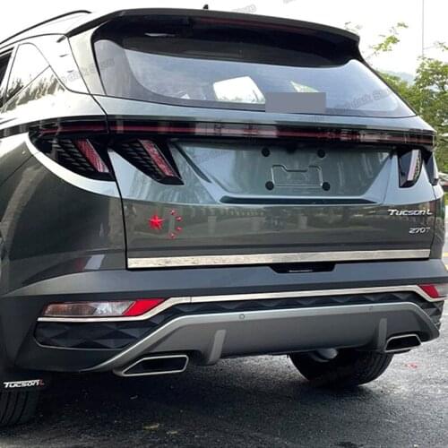 Lsrtw2017 Car Rear Door Bumper Trim Decoration Hyundai Tucson 2021 2021 Nx4 Tailgate Accessories Auto Styling Parts Kit
