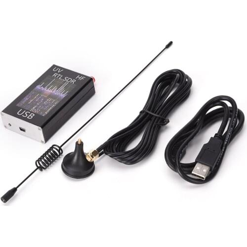 Ham Radio Receiver 100KHz-1.7GHz Full Band UV HF RTL-SDR USB Tuner Receiver R820T+8232 Ham Radio Software Defined Radio