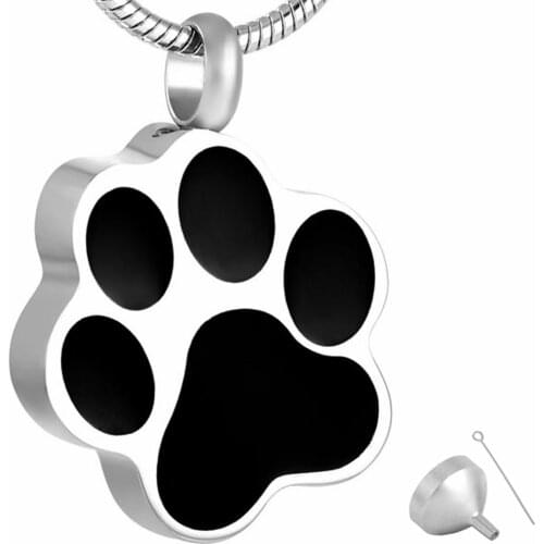 MJD8451 You Left Paw Prints On My Heart Paw Necklace Pet Jewelry"Dog, Cat Paw Necklace, Pet Memorial Necklace
