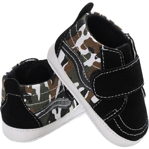 Baby Boy Shoes Baby Girl Shoes Casual PU Matte Canvas Mosaic Baby Soft Bottom Toddler Shoes The First Walker