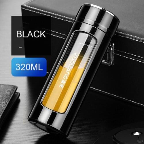 320ml Water Bottle Protein Shaker Outdoor Travel Portable Leakproof Lemon Juice Glass Water Bottle Anti-scalding Hard