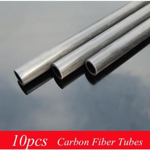 10PCS Carbon Fiber Tube Pipe For DIY Airplane Models Diameter 1/1.5/2/3/4/5/6/8mm Length 200/400mm