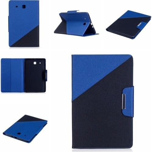 Ultra Slim Sand Grain Print Stand PU Leather Protective Cover Case For Samsung Galaxy Tab E 9.6 T560 T561 Tablet Coque Funda