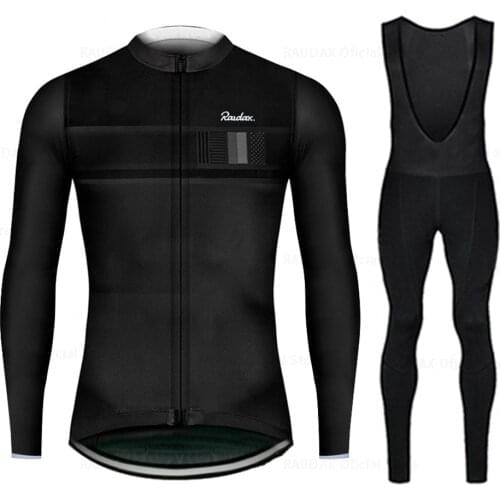 2021 Long Sleeve Black Cycling Sets Bicycle Clothing Breathable Mountain Cycling Clothes Suits Ropa Ciclismo Verano Triathlon