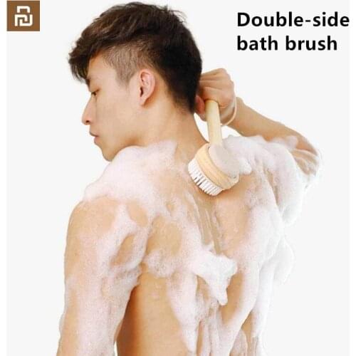Youpin Body Brush Bath Brush Double side 2 in 1 Silicone Massage Bathroom Accessories Back Exfoliation Shower Foot clean