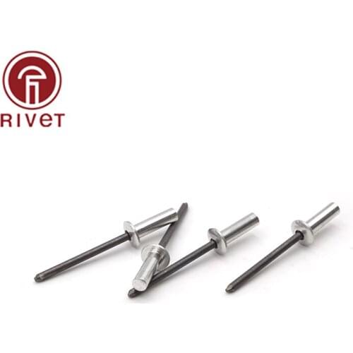 DIN 15973 20PCS M4.8*8/9/10/11/12/13/14 Rivets Remaches Aluminum Steel Closed End Blind Rivets Round Dome Head Rivet Fasteners