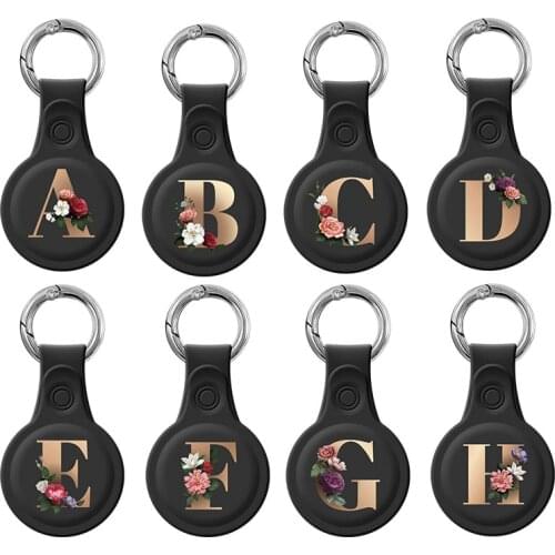 Protective Case For Apple AirTags Locator Tracker Keychain Case For AirTags Tracker Anti-Lost Air Tag Anti-lost Letter A Z Cover