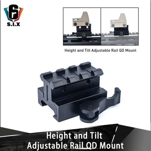 3 slot Height and Tilt Adjustable Rail QD Mount Hunting Scope Mount For 20mm Picatinny Rail