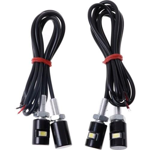 4PCS LED Lights Screw Bolt Light White Light Car License Plate Light Motorcycle