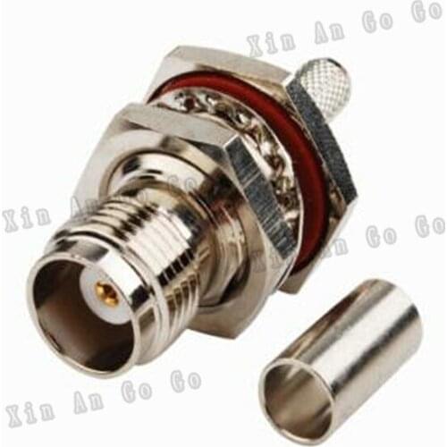 5 PCS RF connector TNC female crimping connector for RG58 RG142 LMR195 cable Free shipping