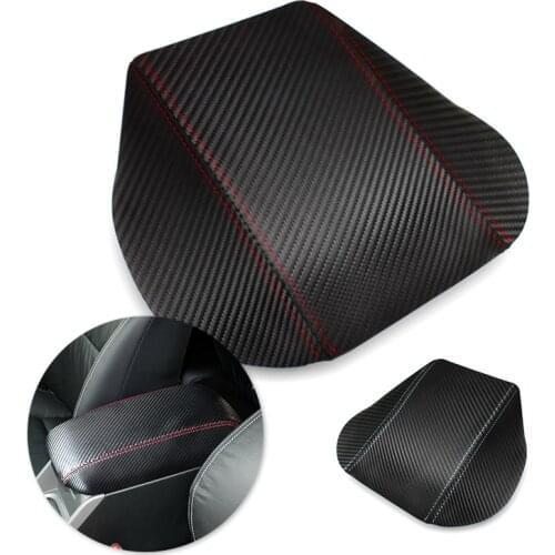 For Honda Civic 9th Gen 2012 - 2015 Car Accessories Interior Center Armrest Box Cover Carbon Style Micro Leather Sticker Decor