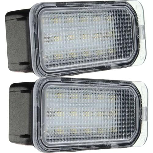 2Pcs Error Free White LED License Plate Light For Ford FOCUS MK II FIESTA MK VII MONDEO MK IV KUGA S-MAX 2008-2019
