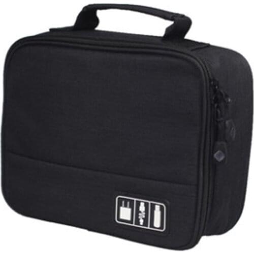 Travel Closet Organizer Case for Vnetphone V4/V6C Referee Intercom Headphones Storage Bag Zipper Accessories Data Cable USB Bag