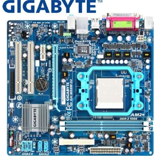 GIGABYTE GA-M68M-S2 Desktop Motherboard 630A Socket AM2 AM2+ AM3 For Phenom II Phenom Athlon Sempron DDR2 8G Used M68M-S2